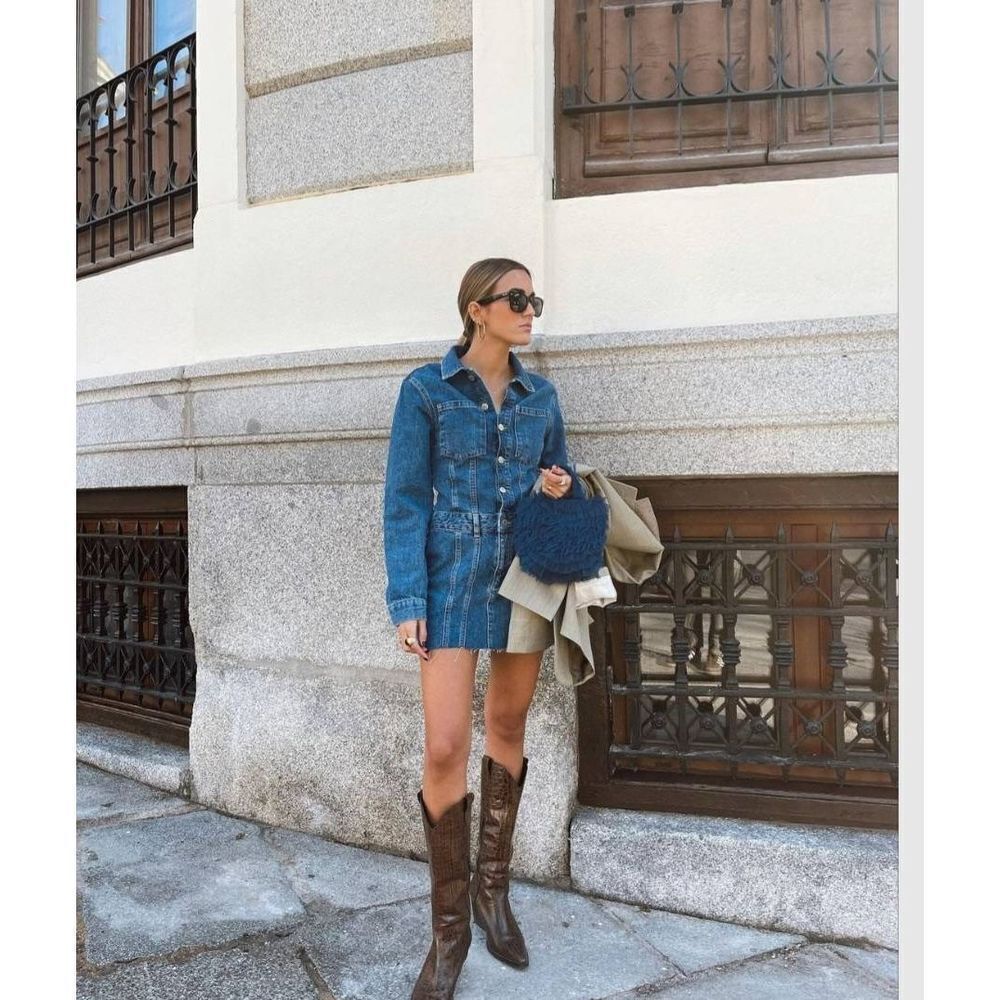 TRF DENIM DRESS ZARA BLOGGERS FAV - Picture 8 of 17